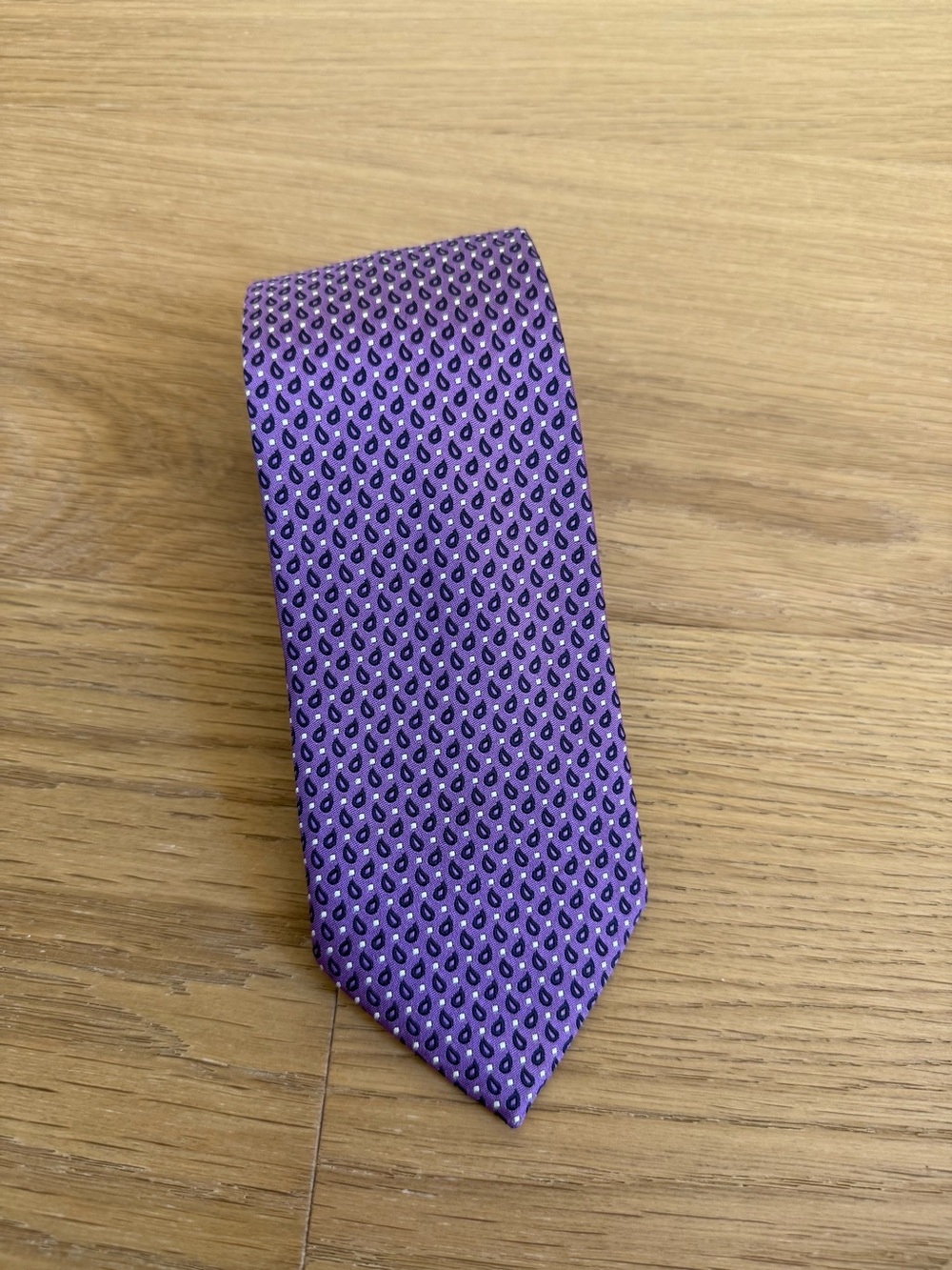 Ermenegildo Zenga Purple Paisley Silk Men's Tie